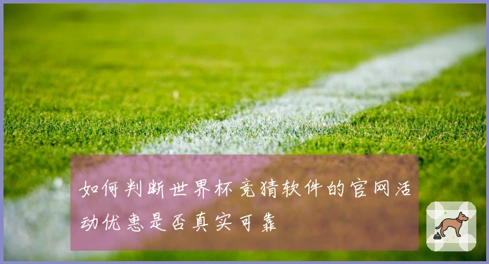 如何判断世界杯竞猜软件的官网活动优惠是否真实可靠